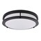 Energetic Lighting 14'' Brushed Nickel Flush Mount Light Selectable LED Round Double Ring Ceiling light Dimmable Black FMB01R17E93050-TF-BK - alternate 1